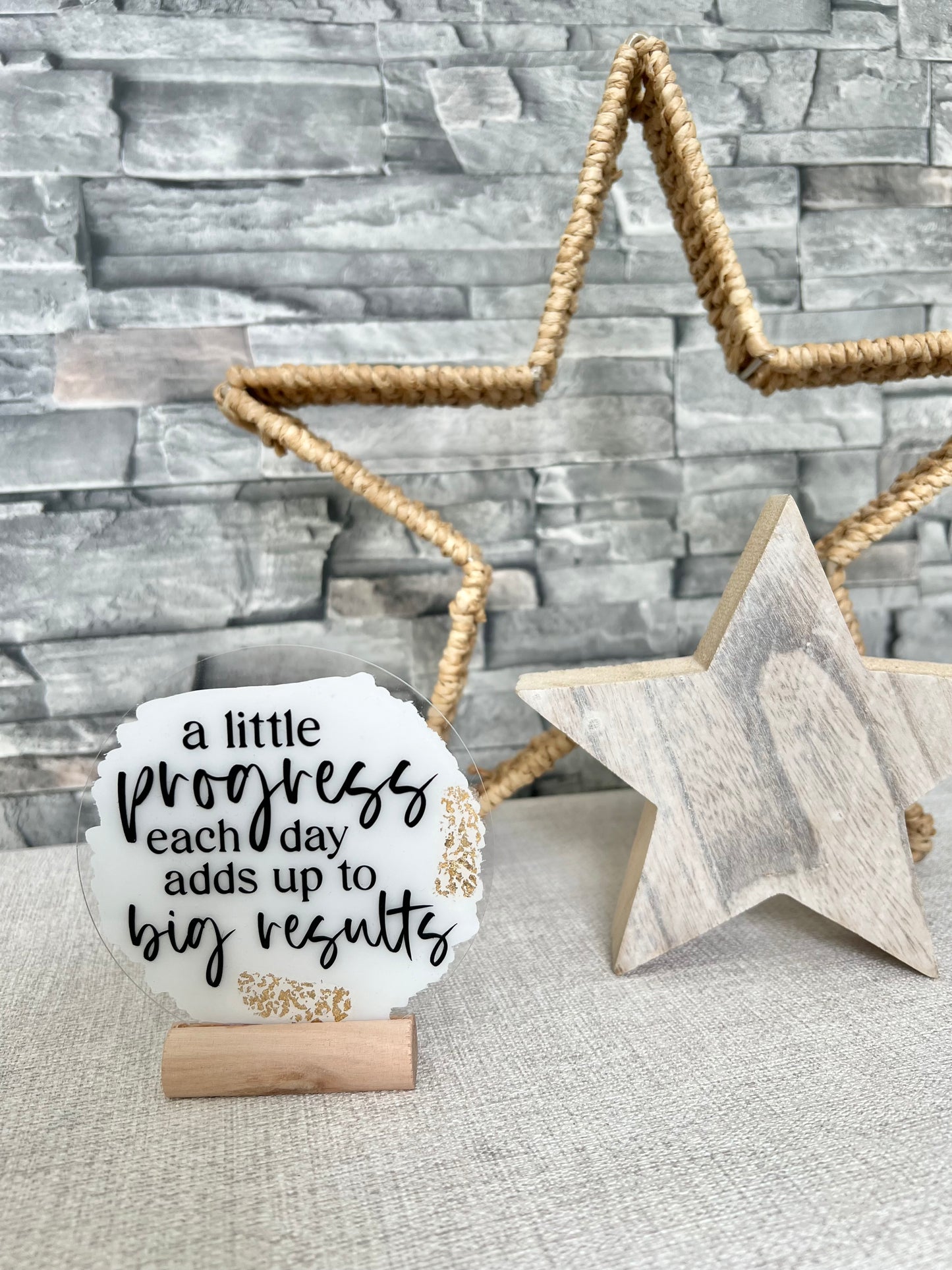 A little progress acrylic plaque