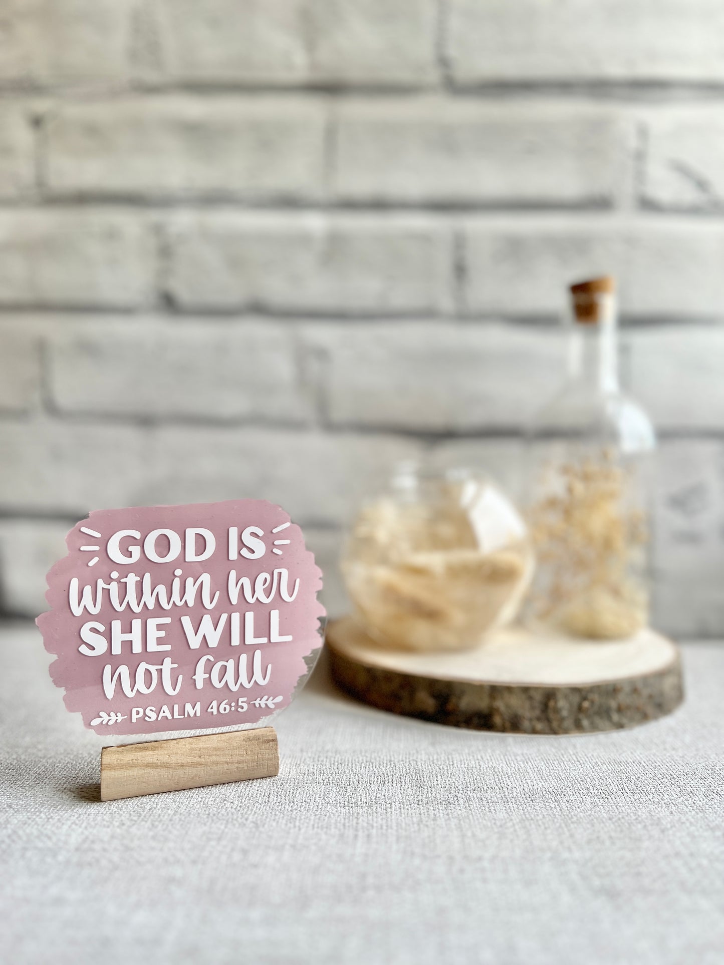 God is within her acrylic plaque