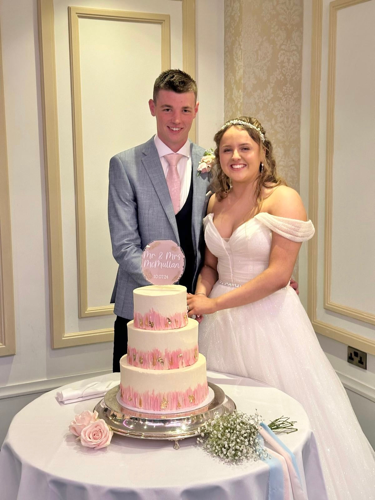 6” wedding cake topper - personalised