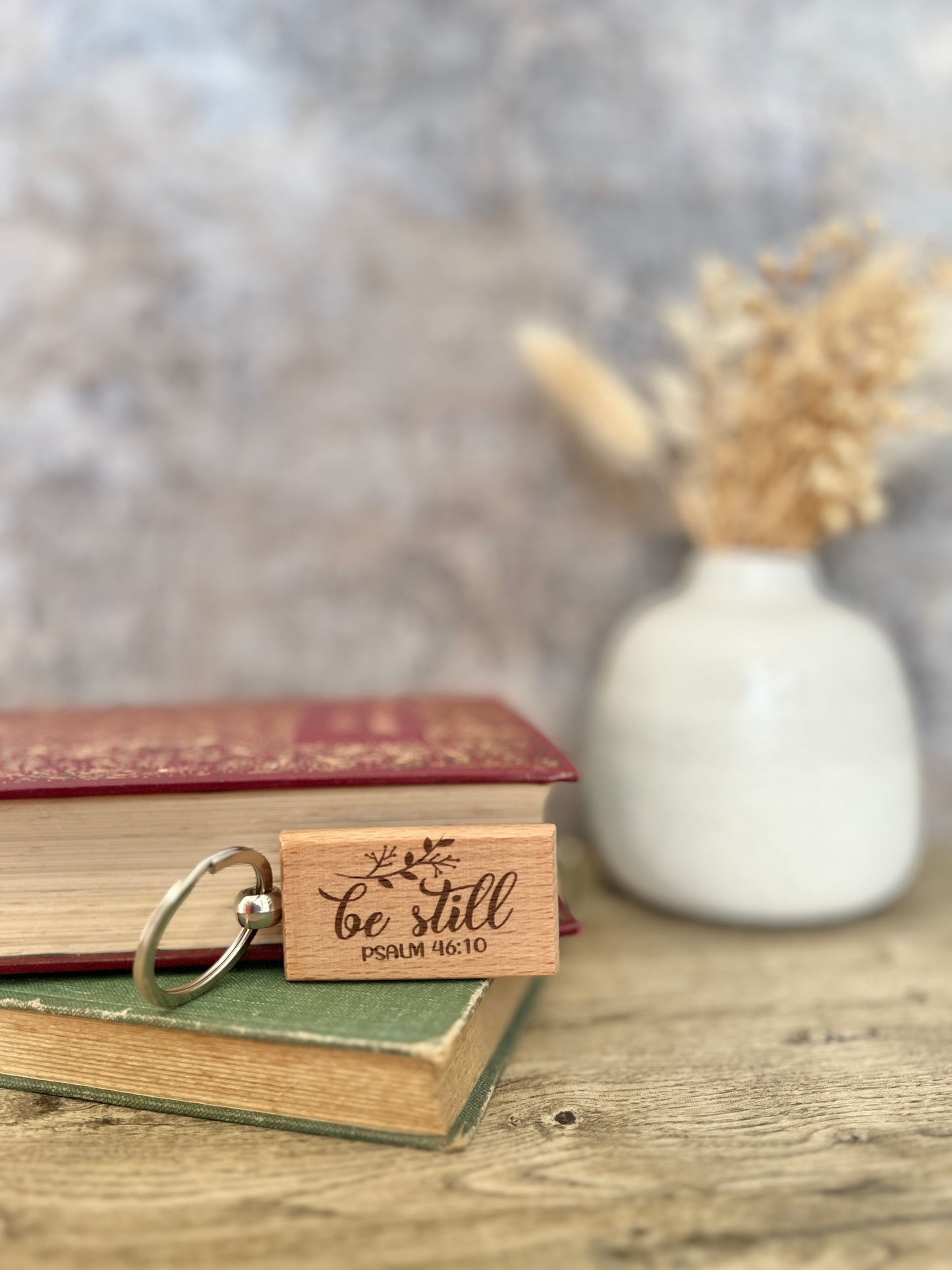 Be still engraved keyring