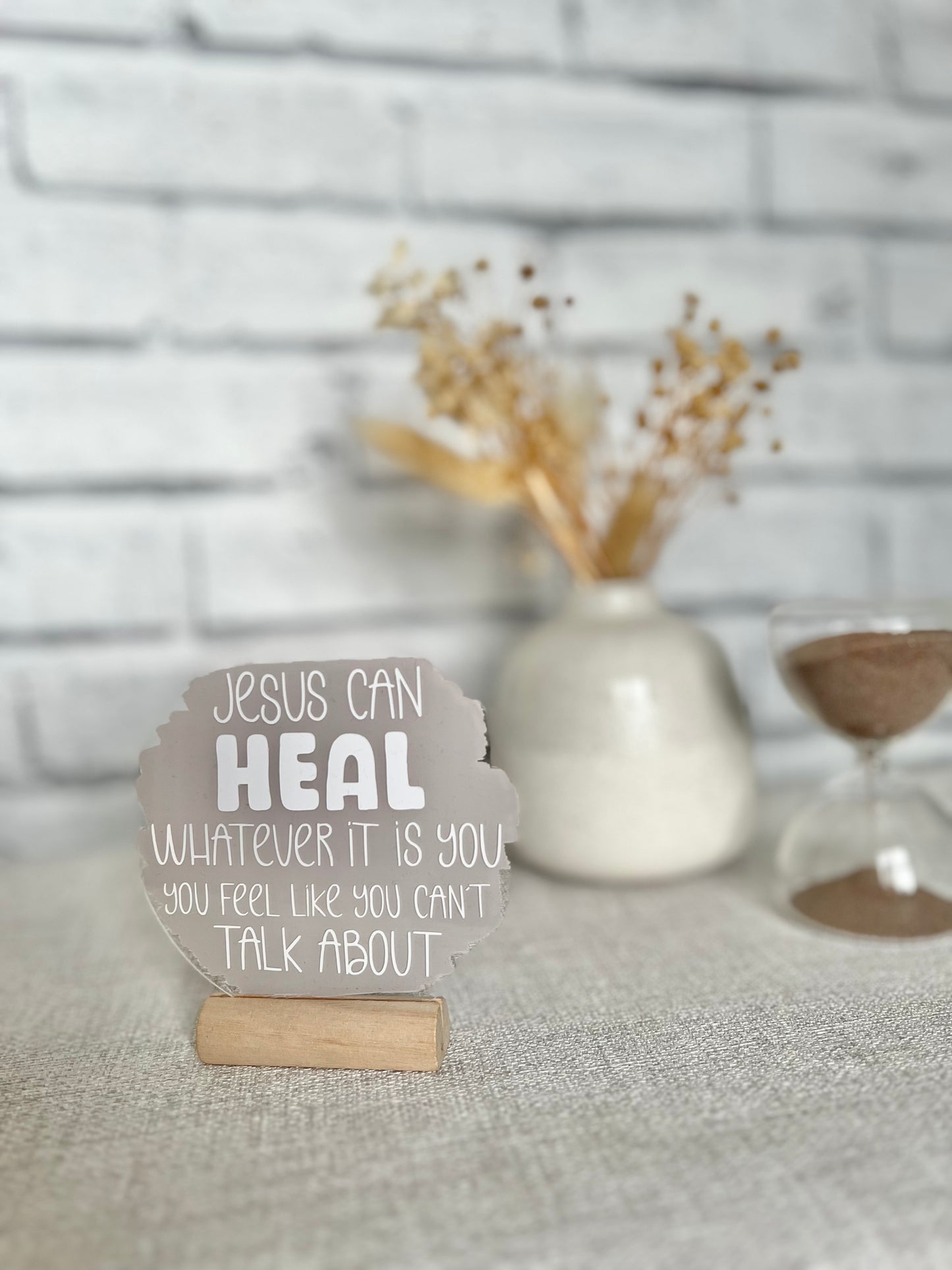 Jesus can heal acrylic plaque
