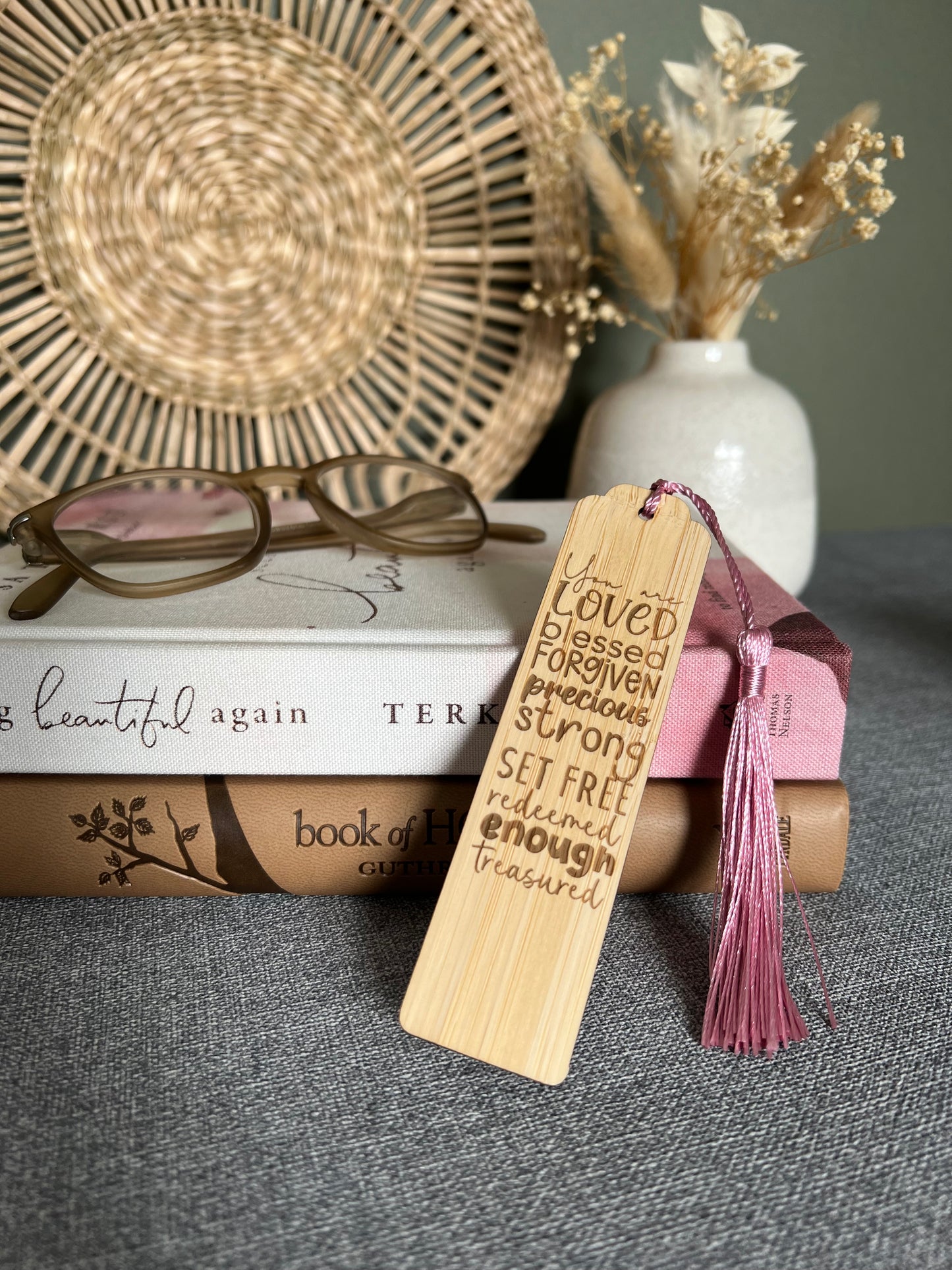 You are... wooden engraved bookmark