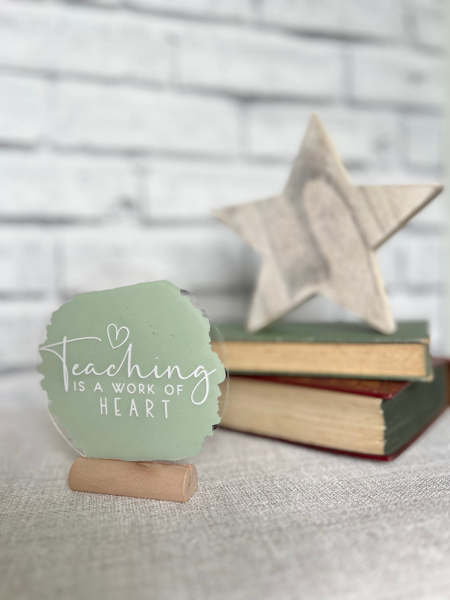 Teaching is a work of heart acrylic plaque