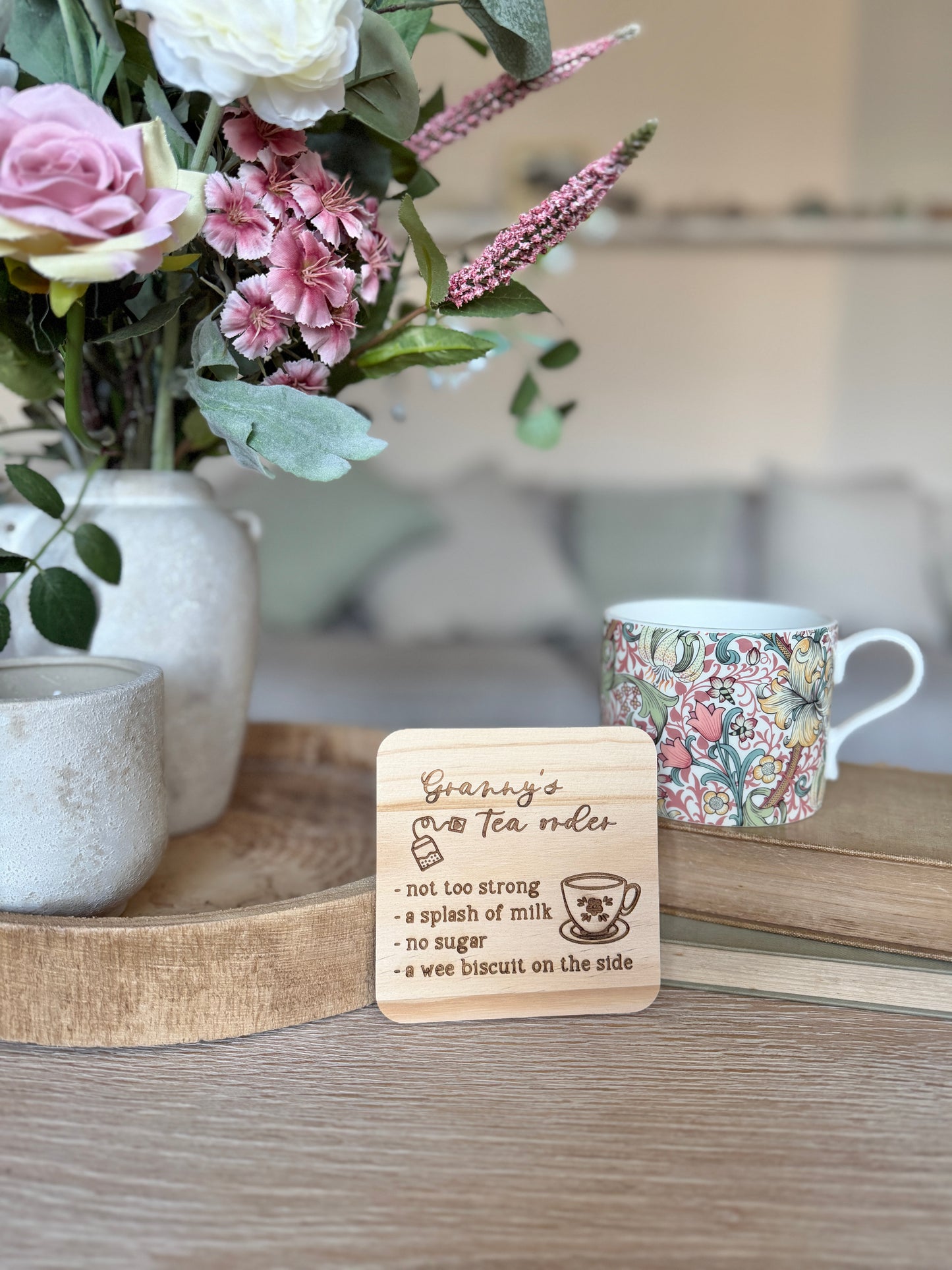 Granny / Nana / Nanny’s tea order coaster