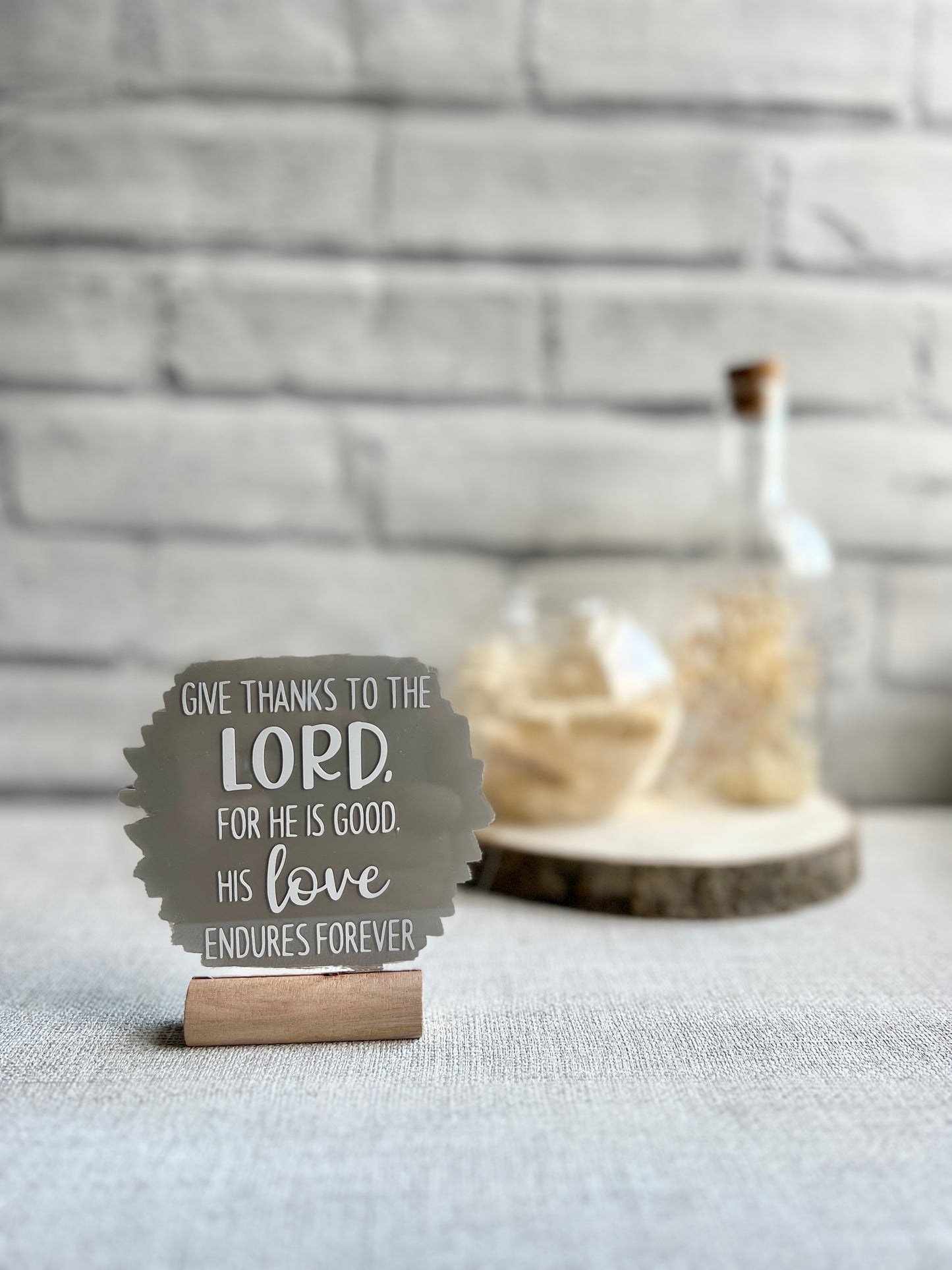 Give thanks to the Lord acrylic plaque