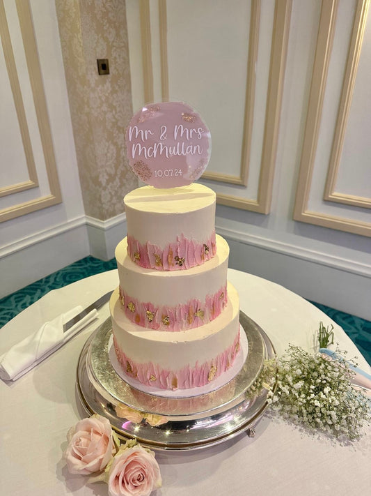6” wedding cake topper - personalised