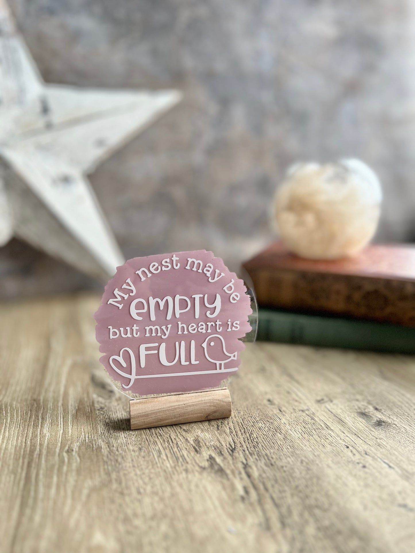 My nest may be empty acrylic plaque