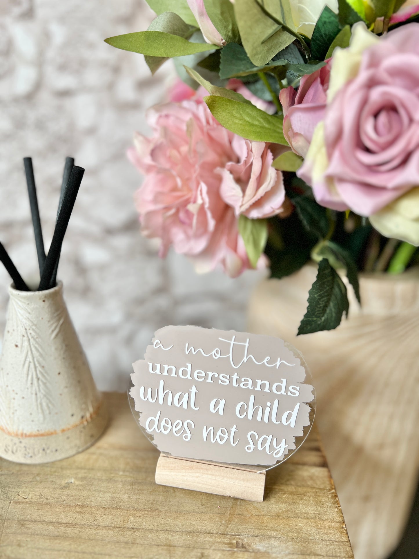 A mother understands acrylic plaque