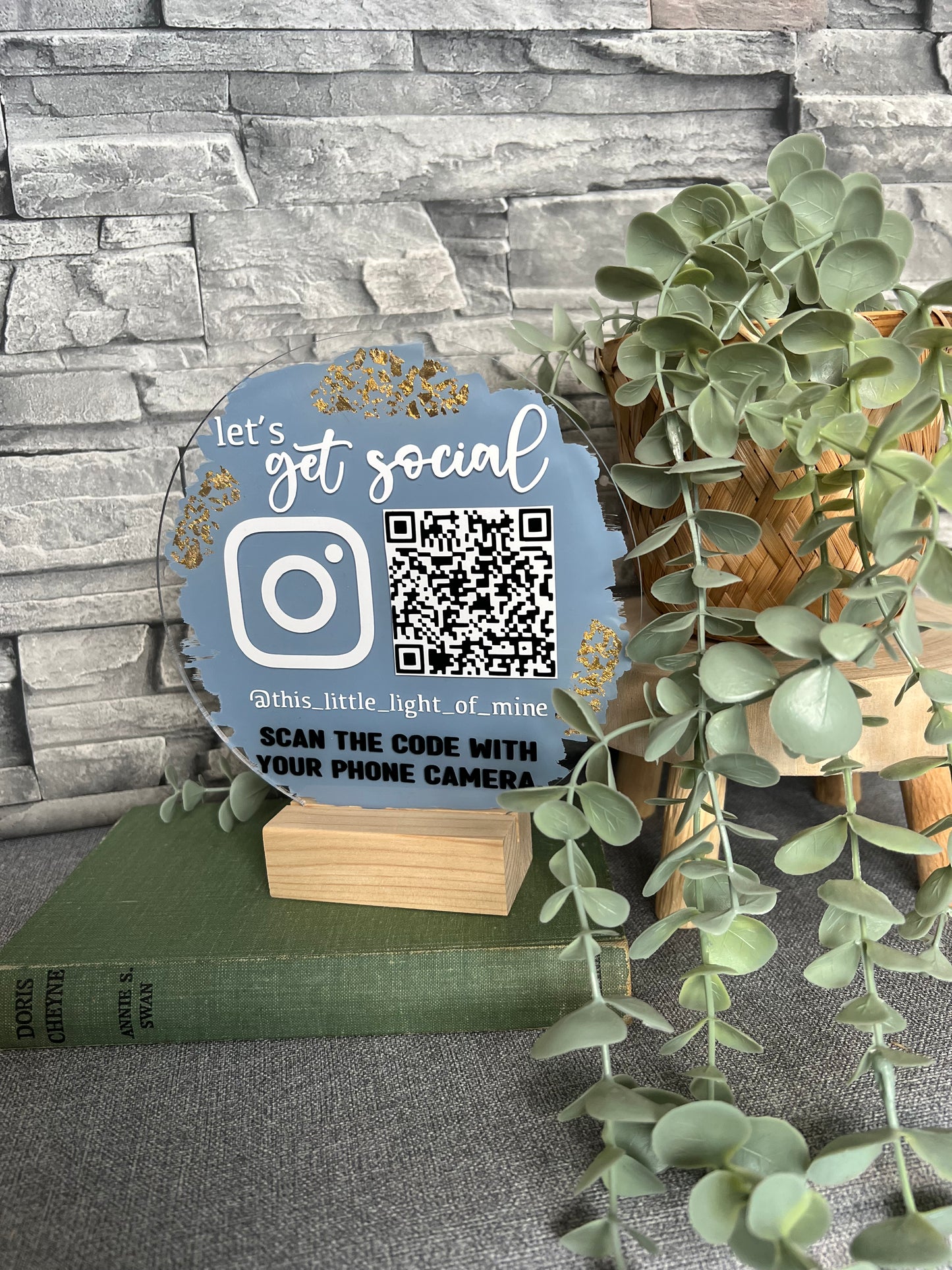 QR Code business plaque