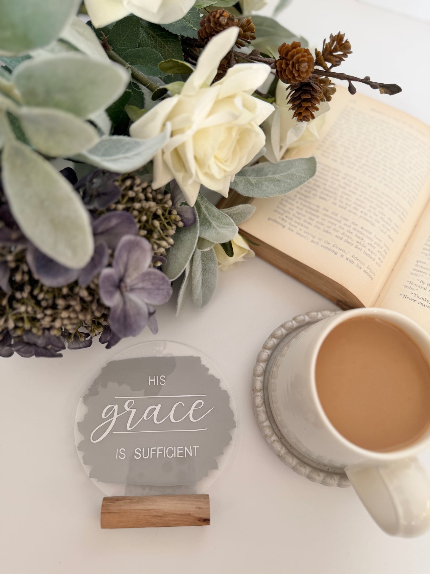 His grace is sufficient acrylic plaque