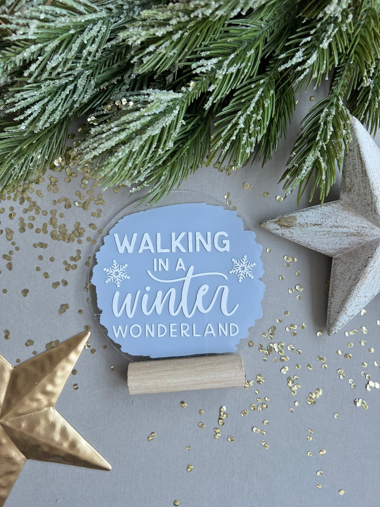 Walking in a winter wonderland acrylic plaque