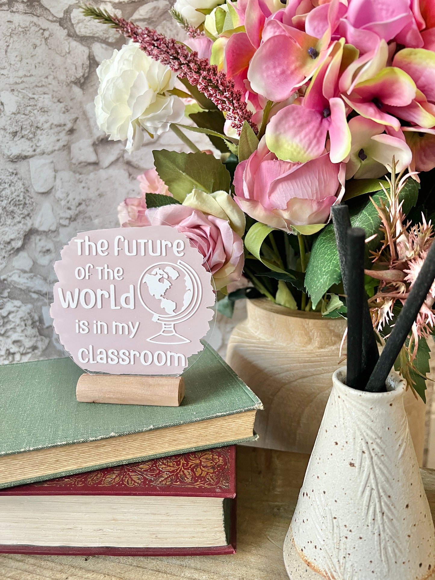 Future of the world teacher acrylic plaque
