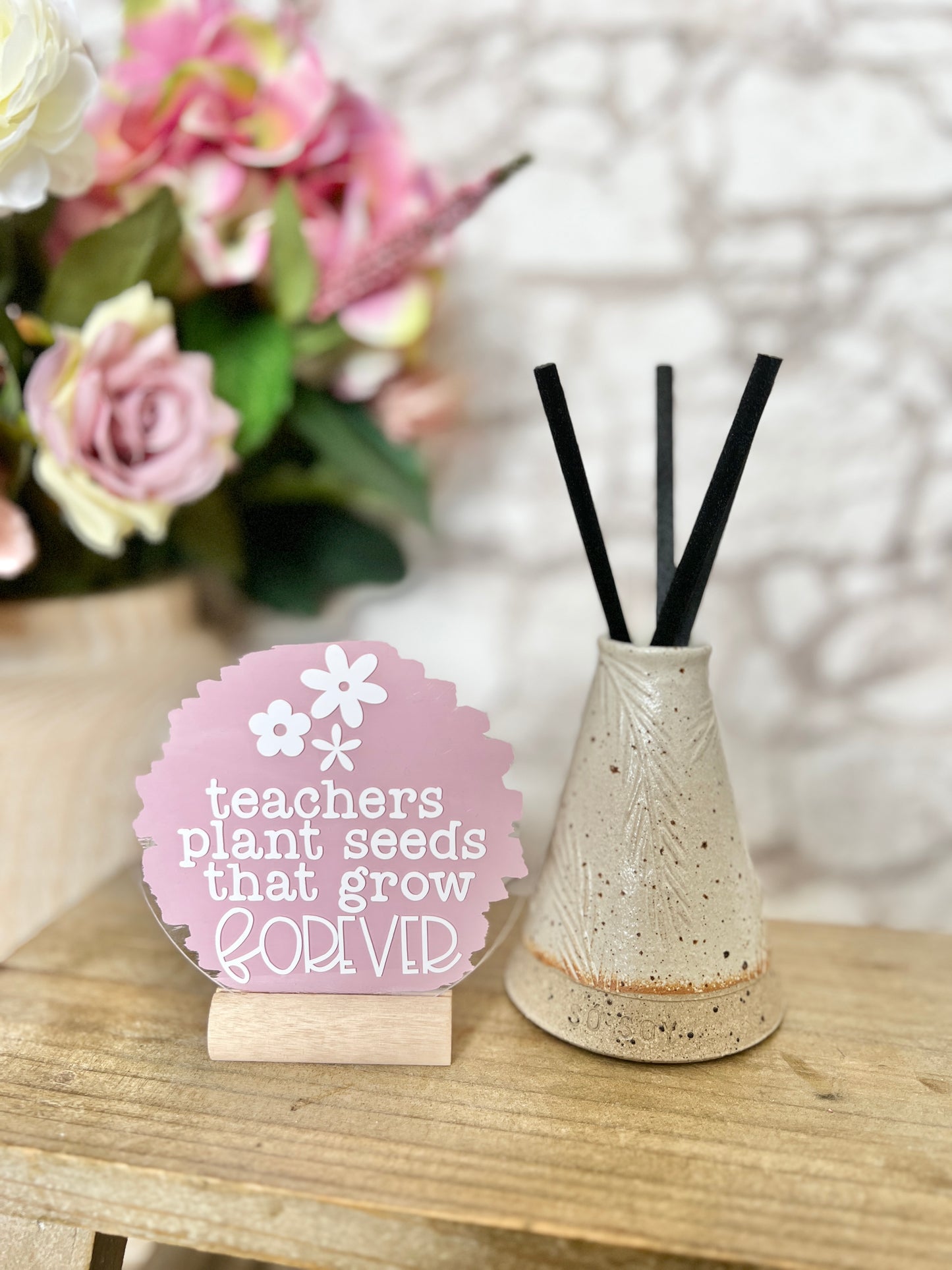 Teachers plant seeds acrylic plaque