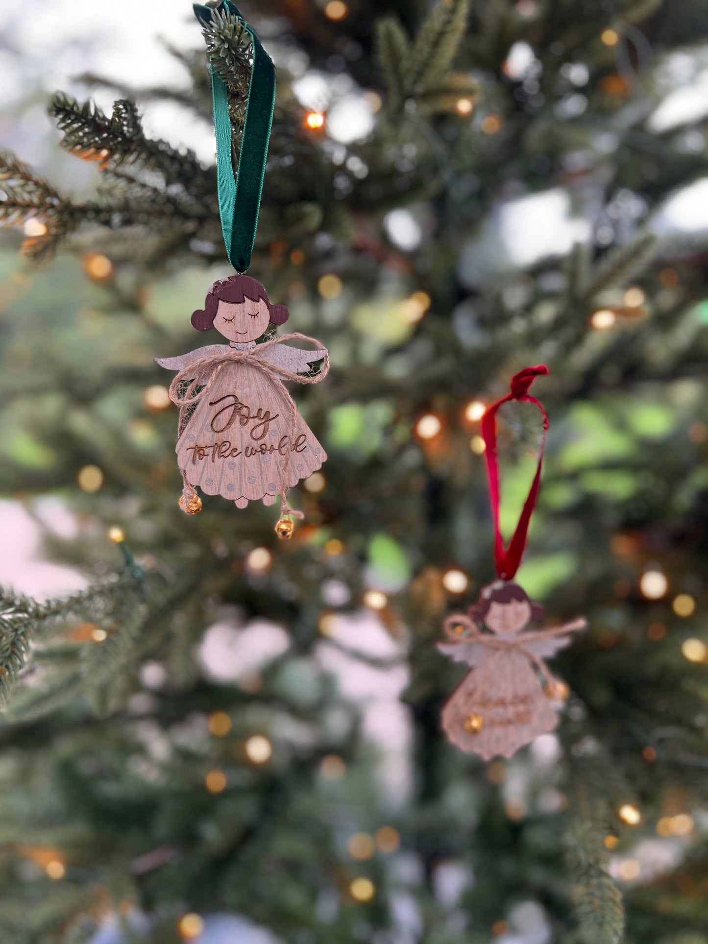 Joy to the World angel tree decoration