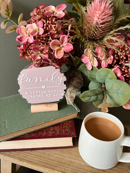 Family acrylic plaque