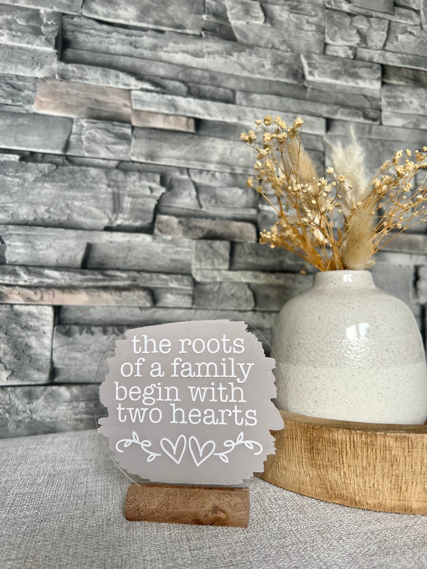 The roots of a family acrylic plaque