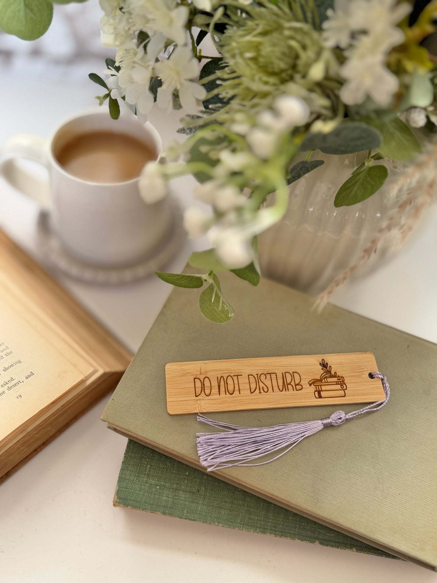 Do not disturb wooden engraved bookmark
