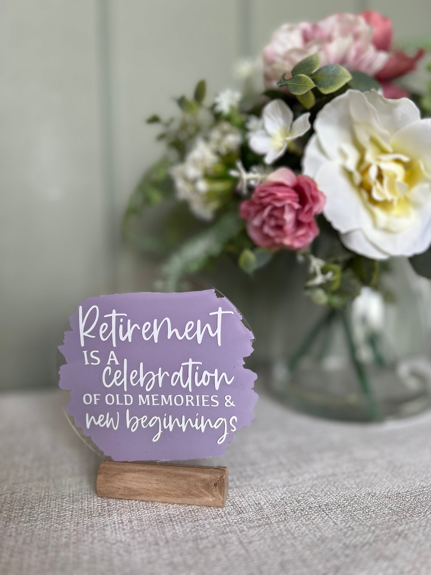 Retirement acrylic gift plaque