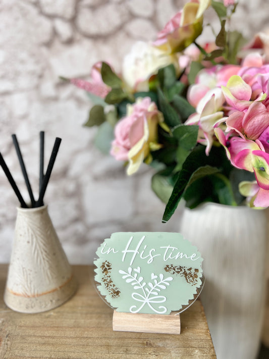 In His time acrylic plaque