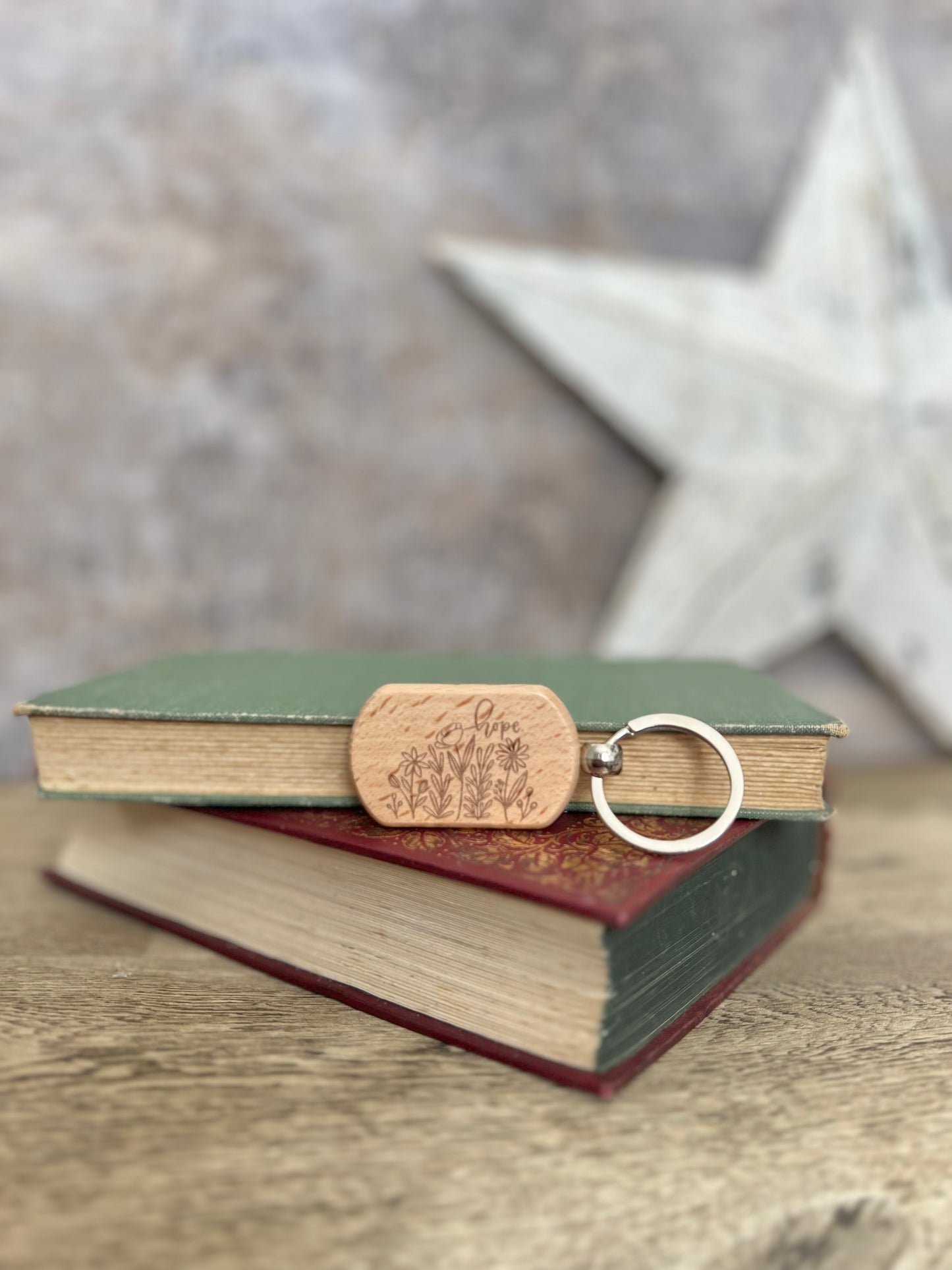 Hope engraved keyring