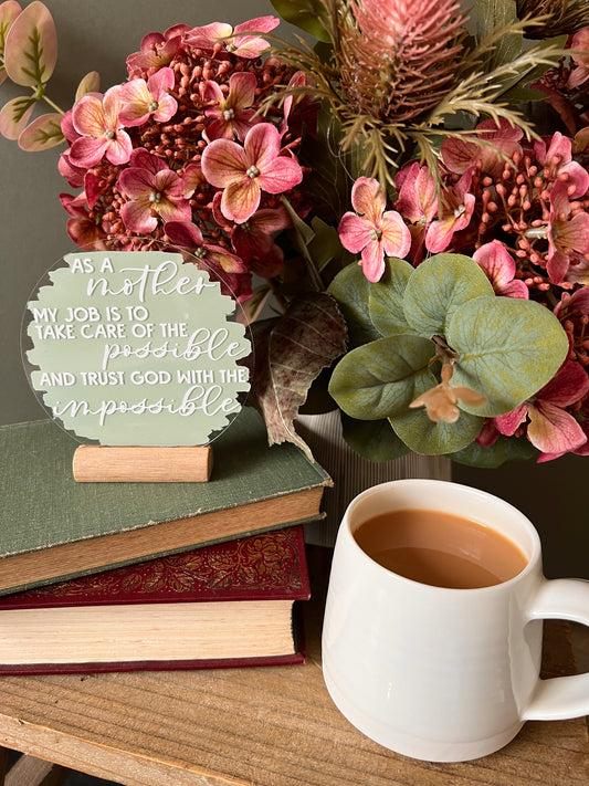 As a mother acrylic plaque