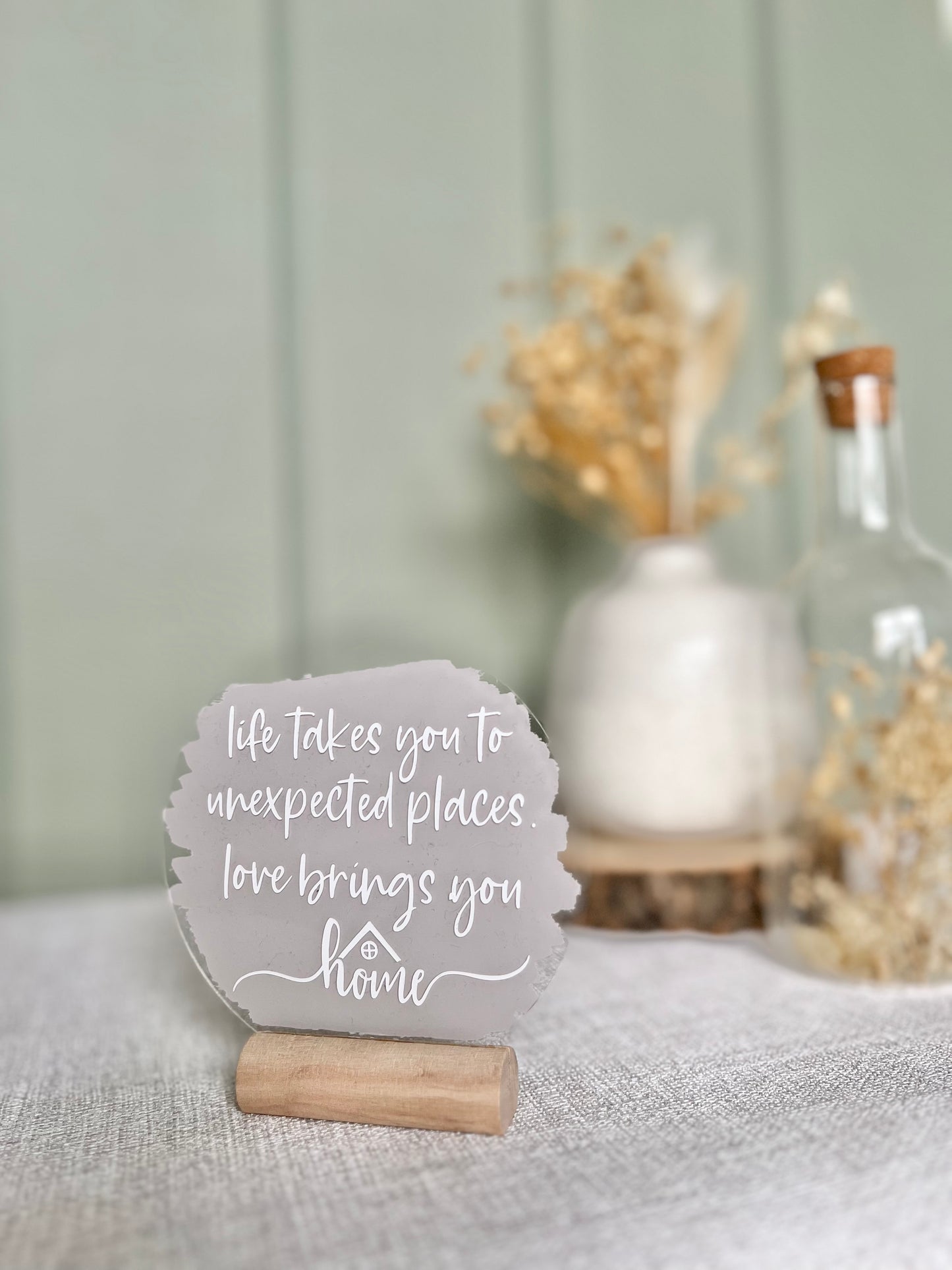 Love brings you home acrylic plaque