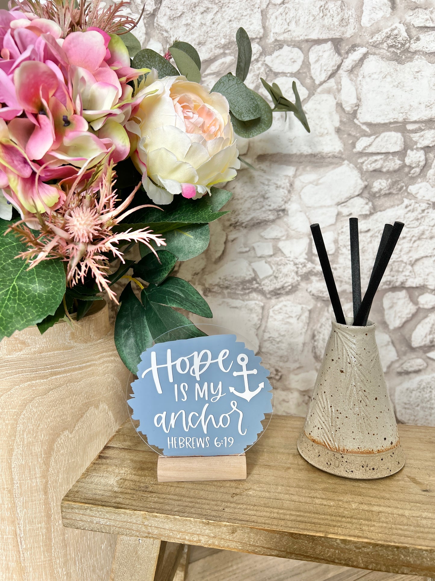 Hope is my anchor acrylic plaque