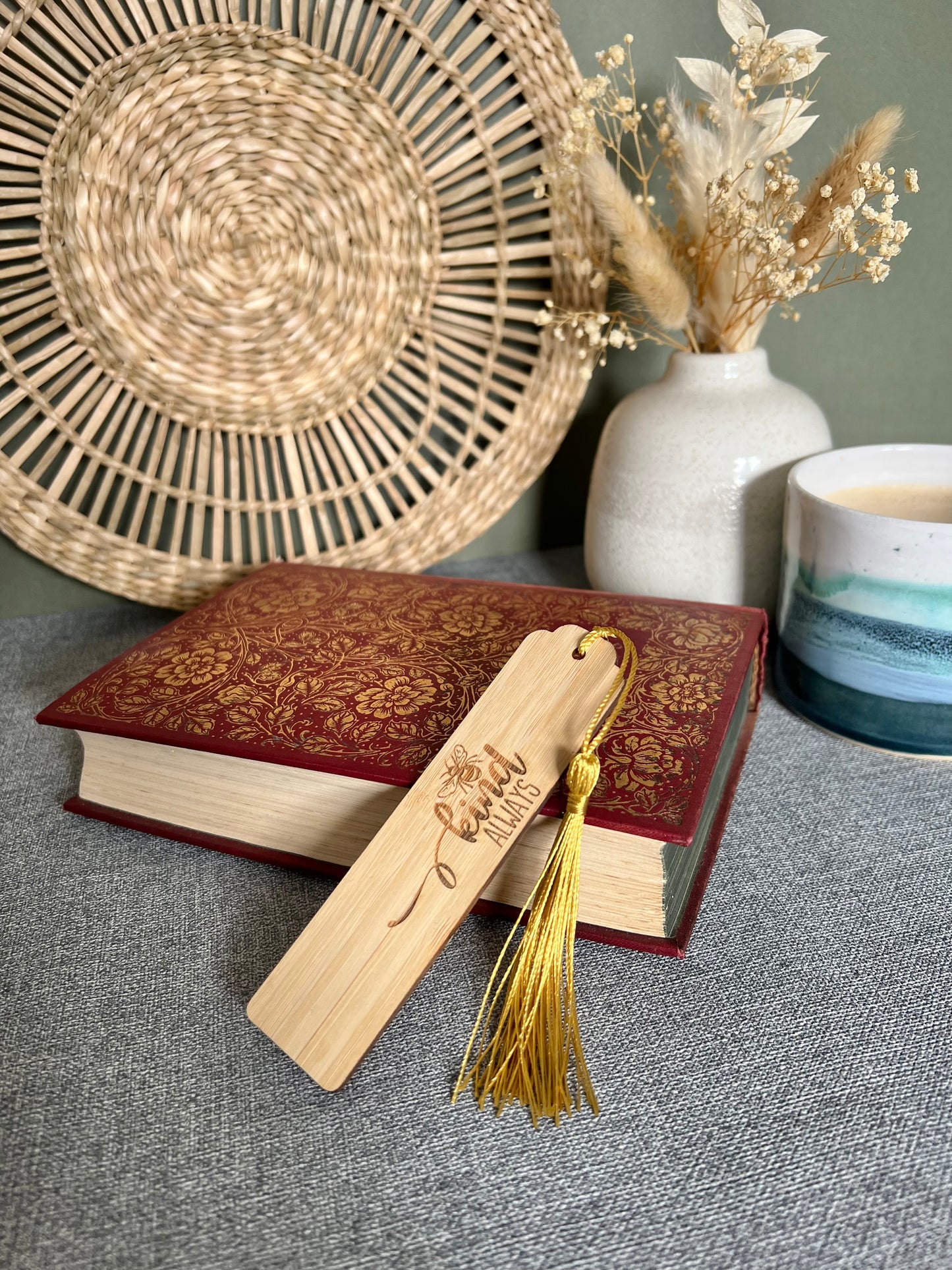 Be kind always wooden engraved bookmark