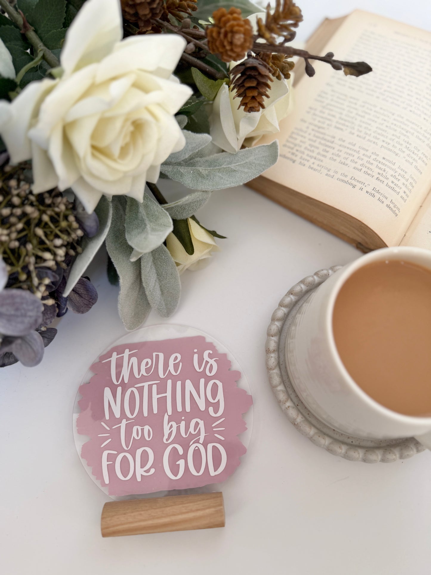 There is nothing too big for God acrylic plaque