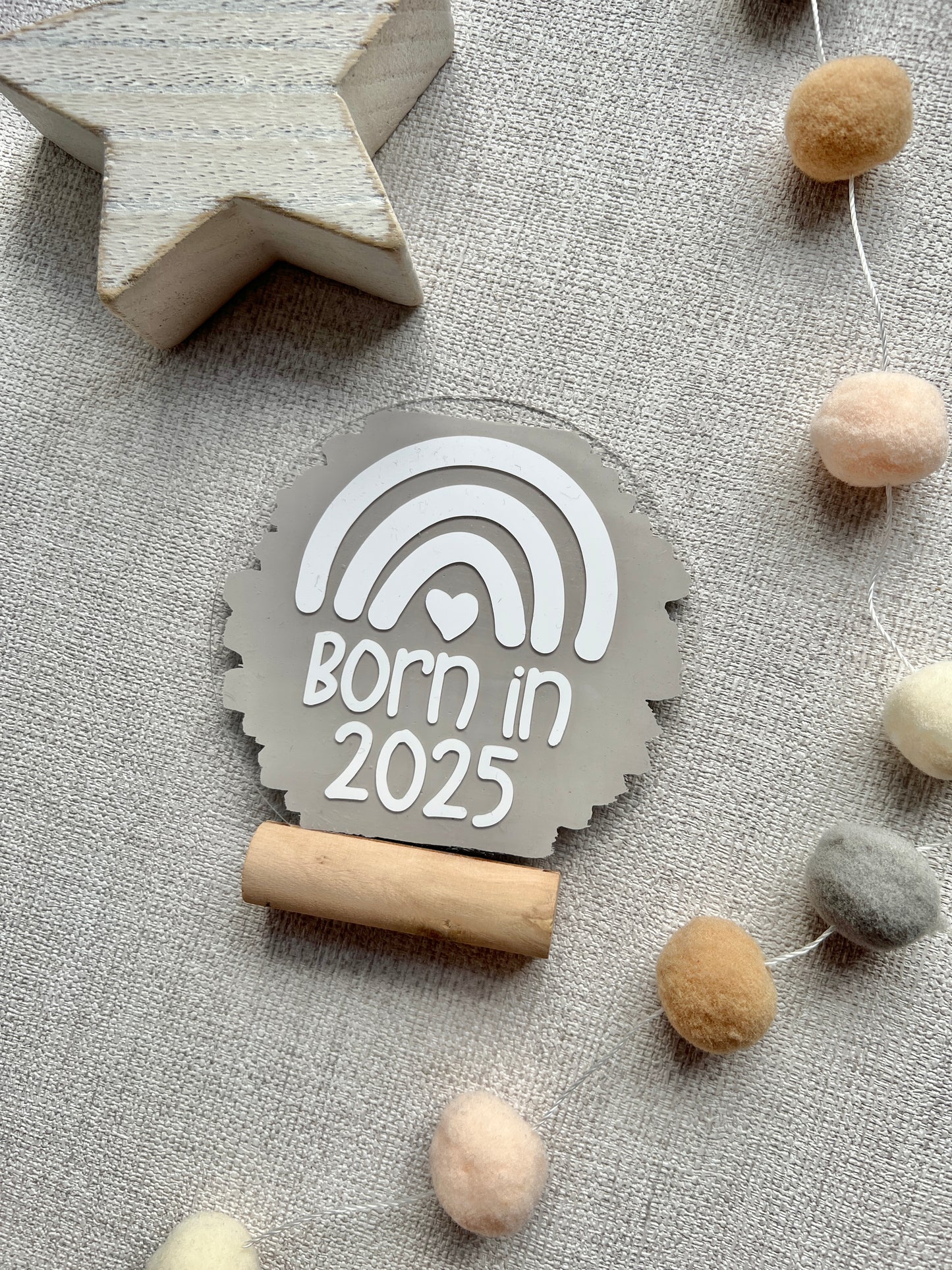 Born in 2025 acrylic plaque