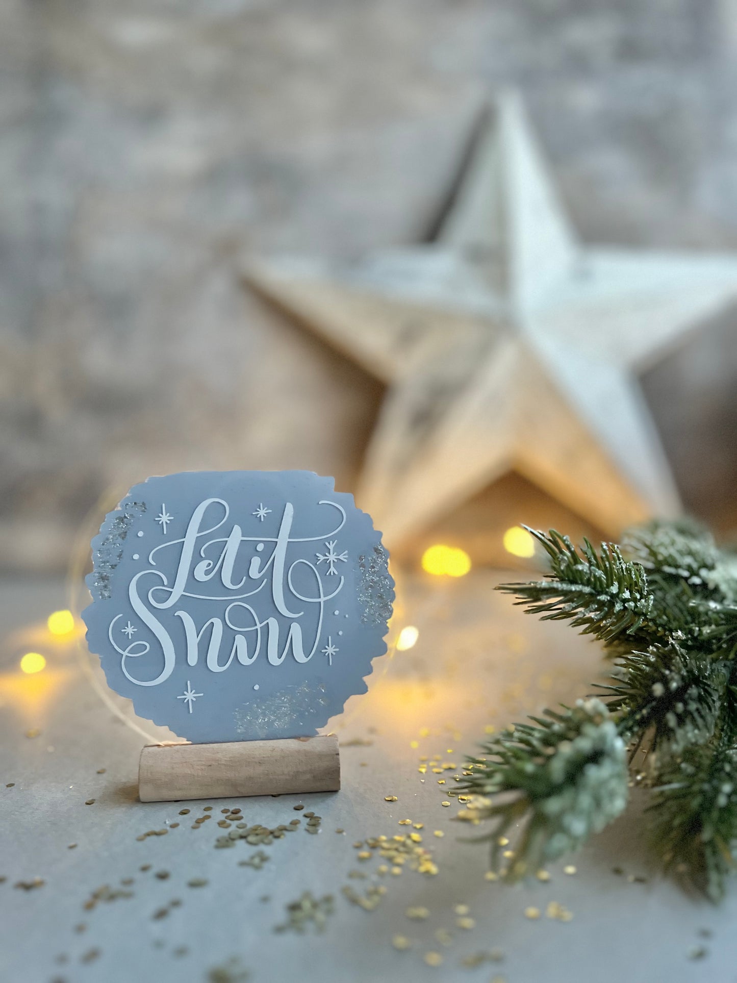 Let it snow acrylic plaque