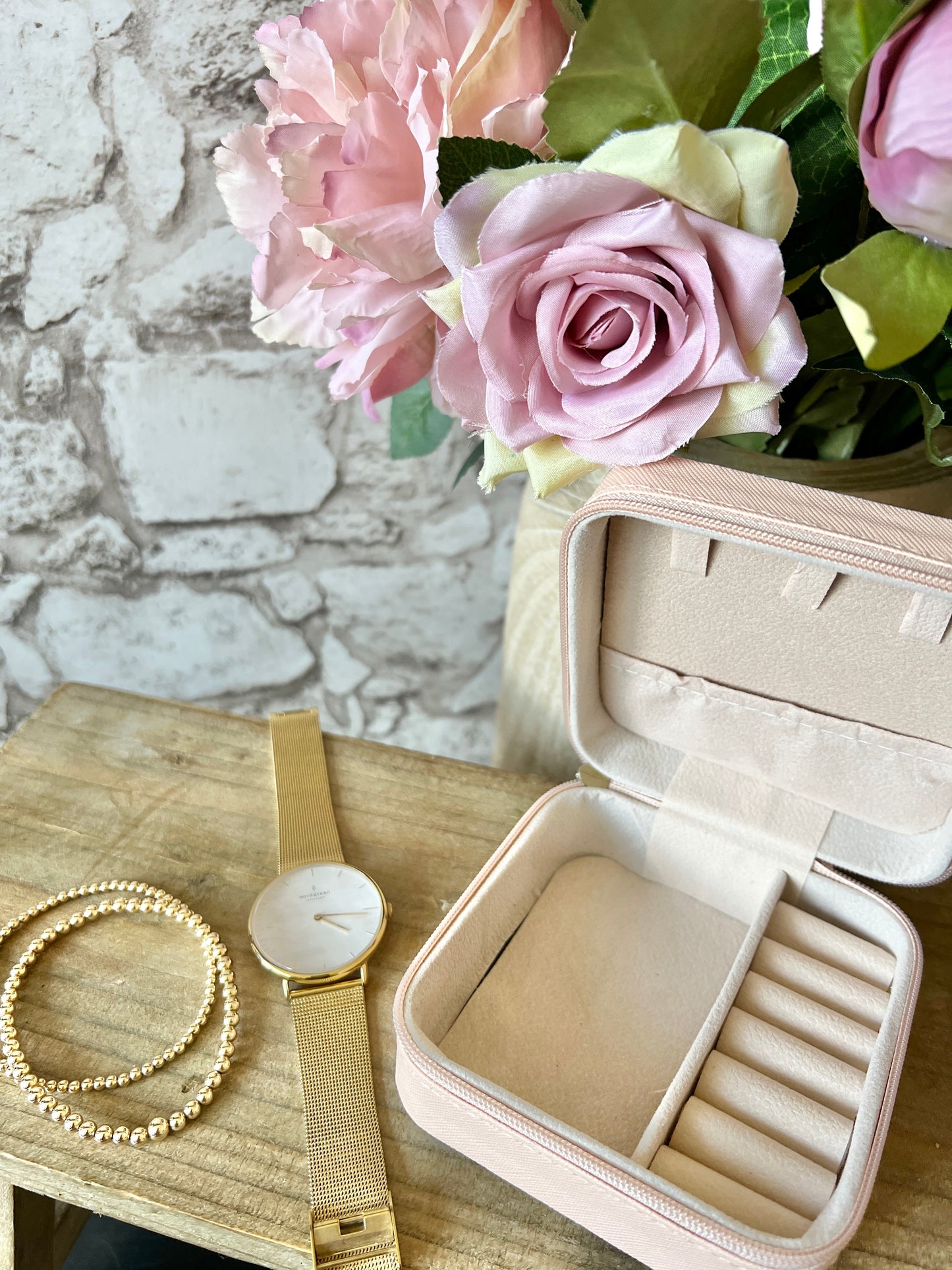 Floral jewellery box (pink)