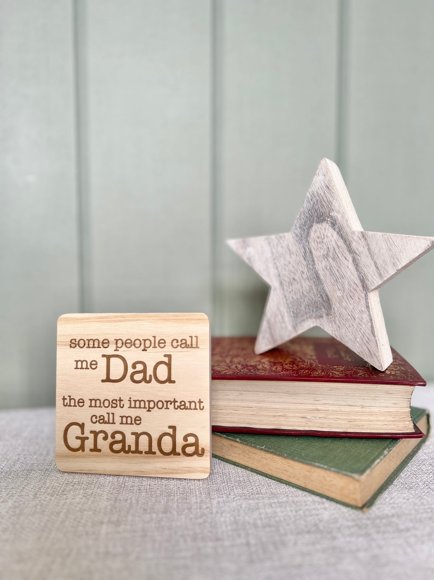 Some people call me Dad engraved wooden coaster