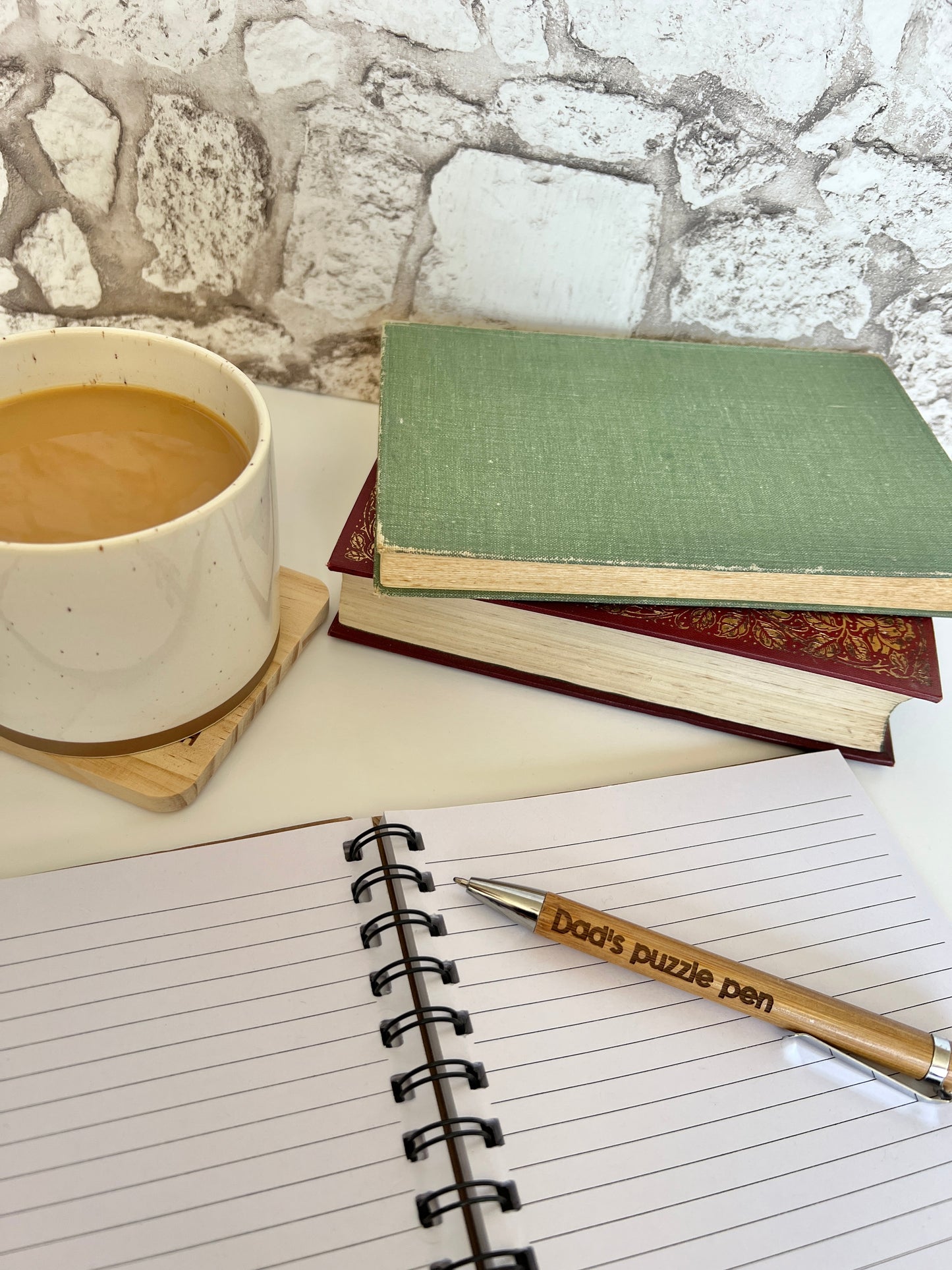 Dad’s puzzle pen (engraved bamboo pen)