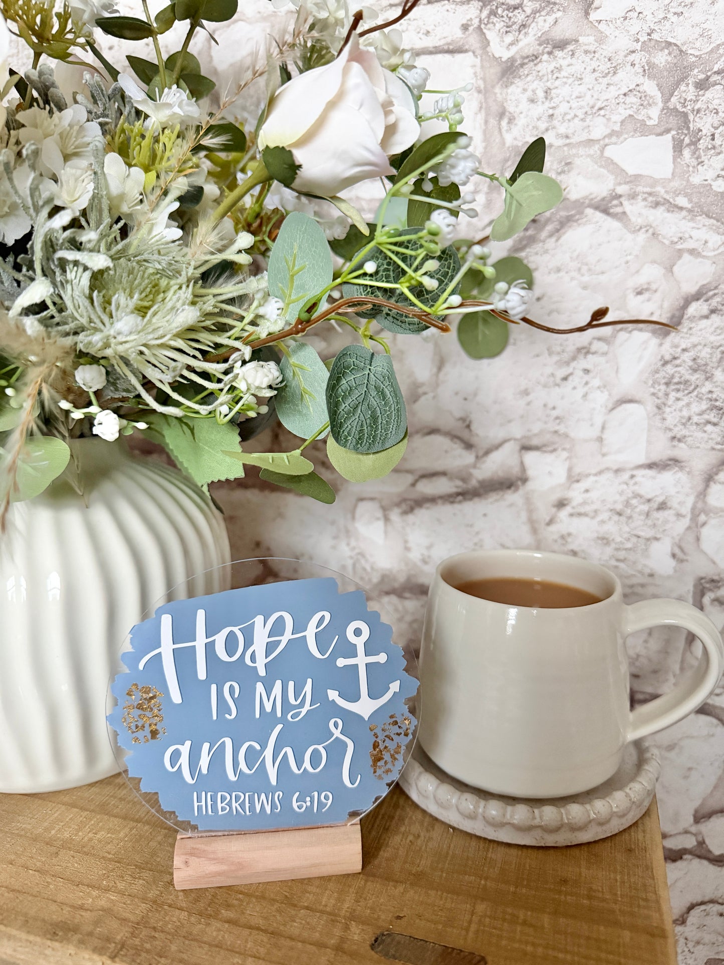 Hope is my anchor acrylic plaque
