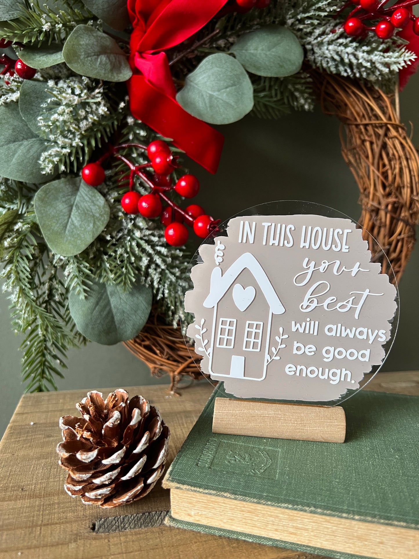 In this house acrylic plaque