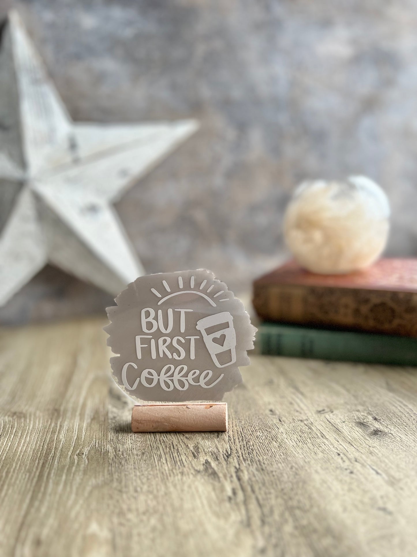 But first, coffee acrylic plaque