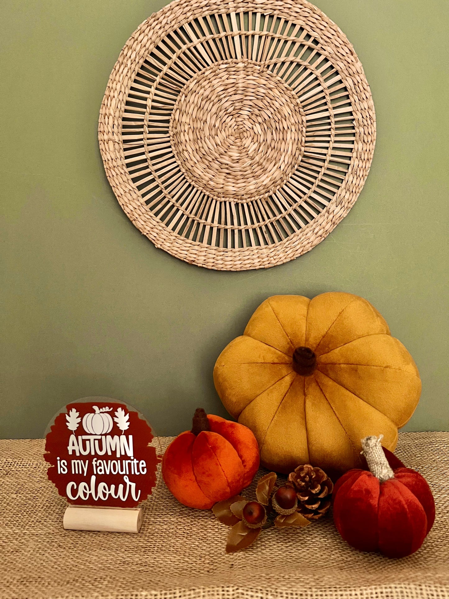 Autumn is my favourite colour acrylic plaque