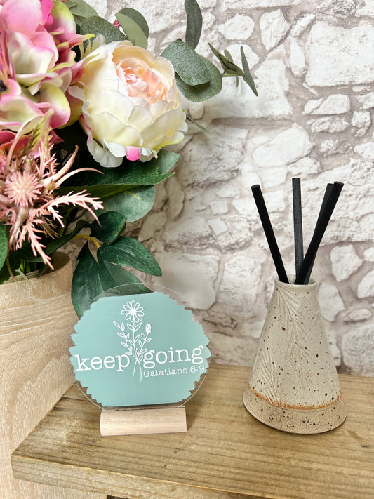 Keep going acrylic plaque