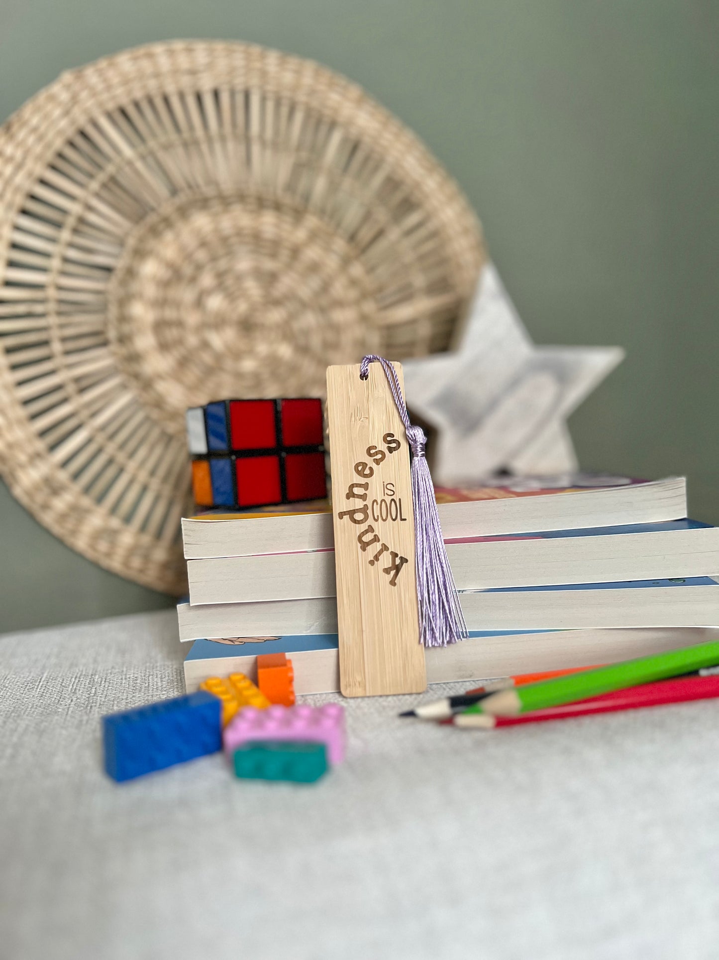 Kindness is cool wooden bookmark