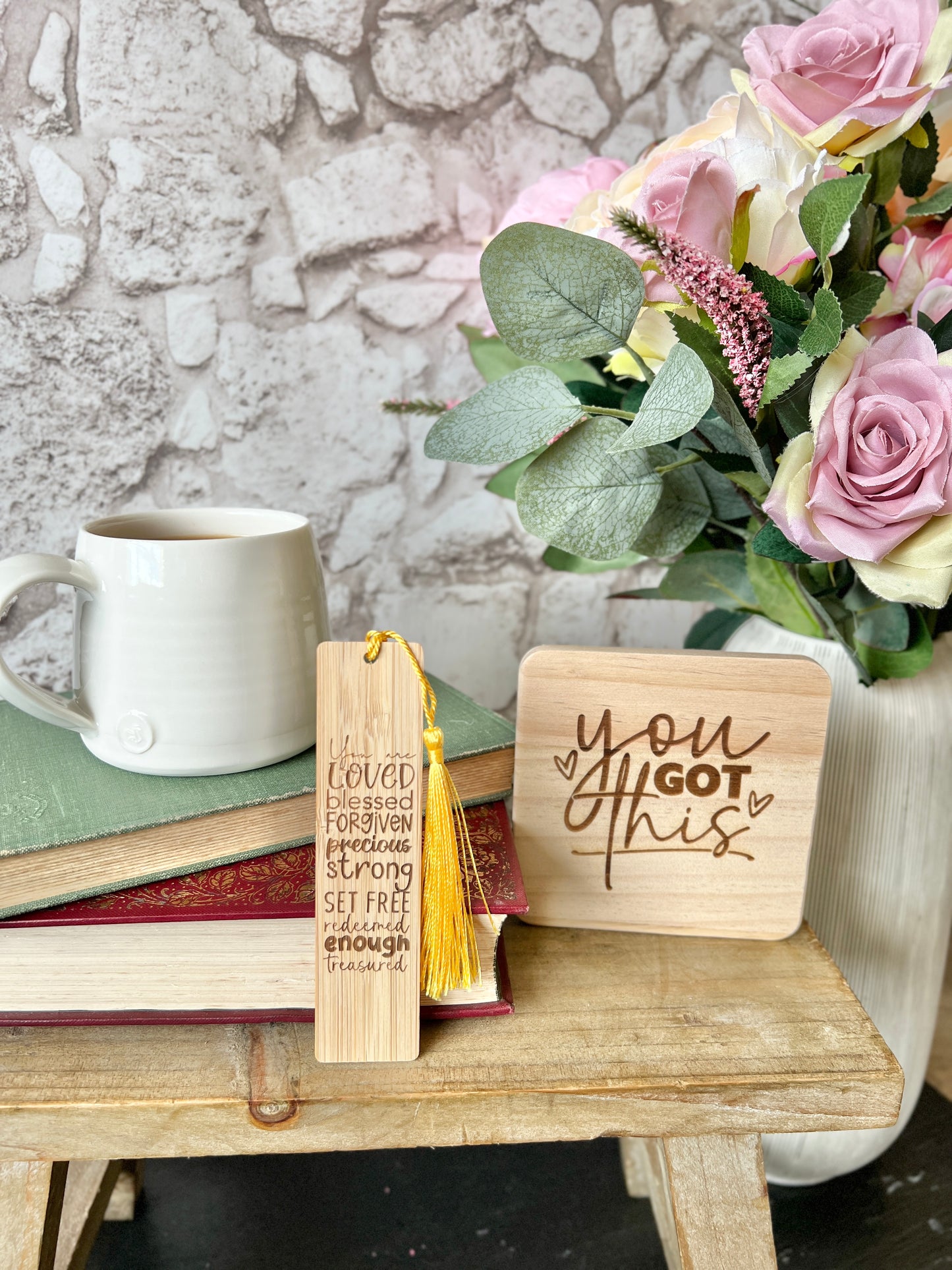 You are... wooden engraved bookmark