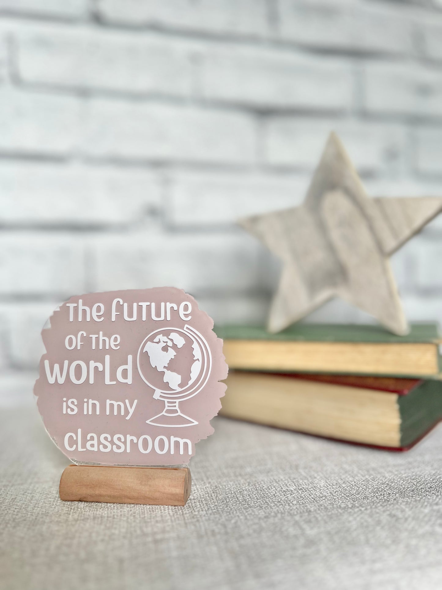 Future of the world teacher acrylic plaque