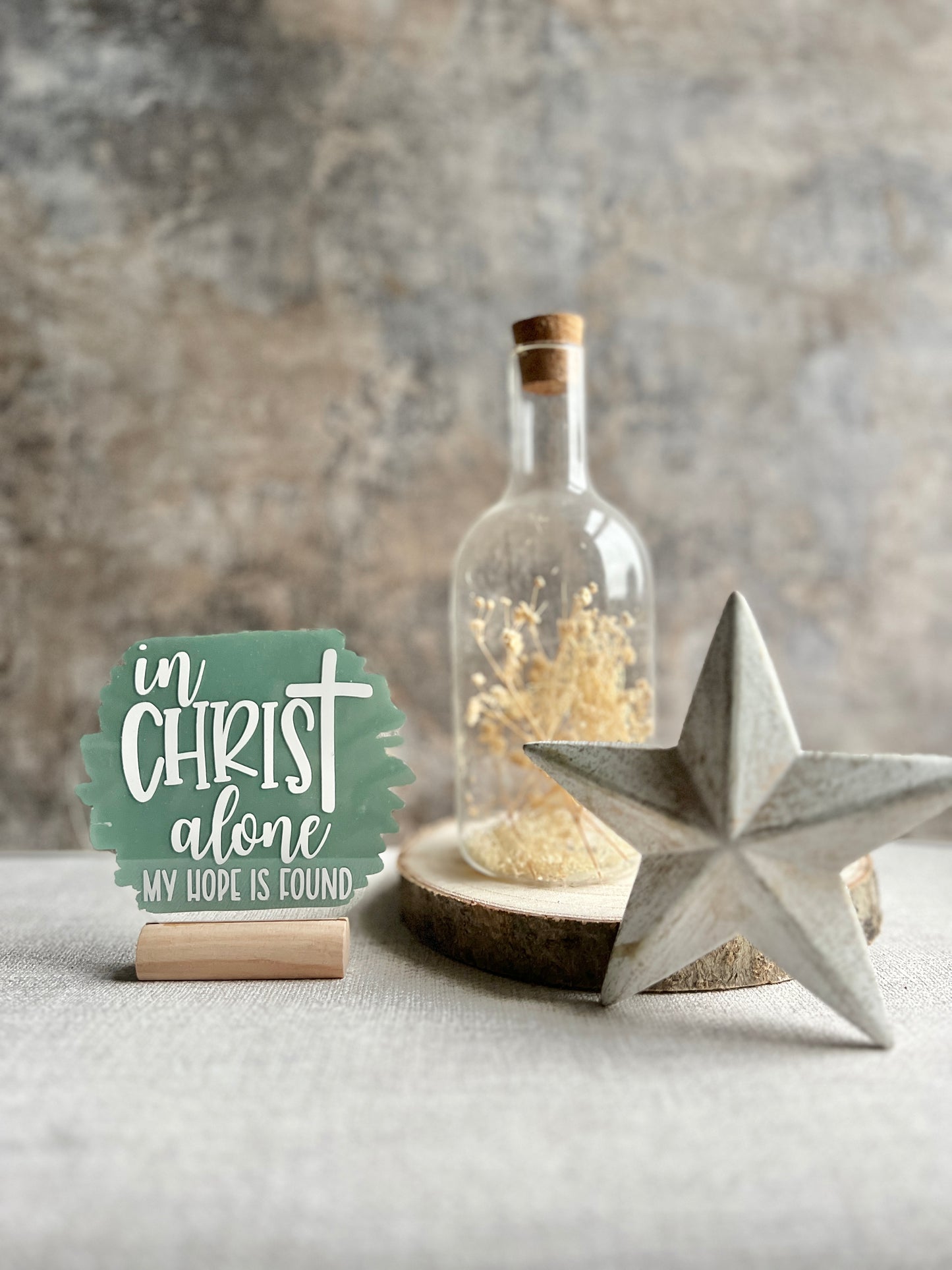 In Christ alone acrylic plaque