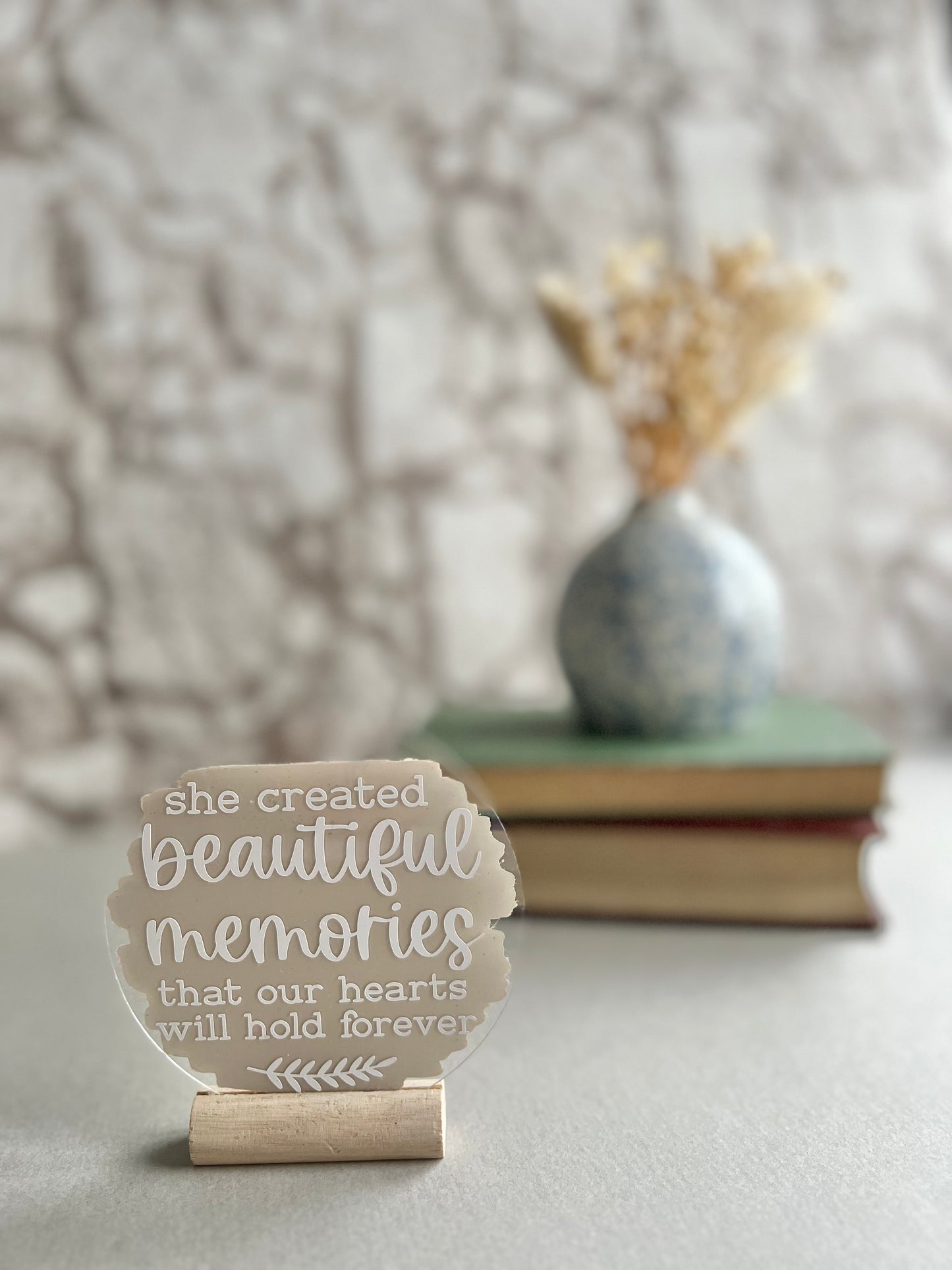 She created memories acrylic plaque