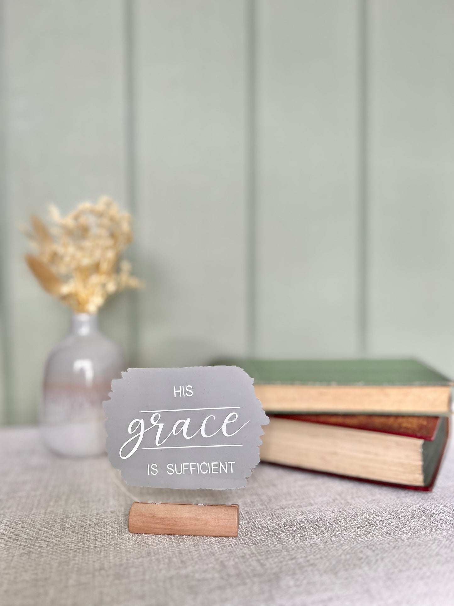 His grace is sufficient acrylic plaque