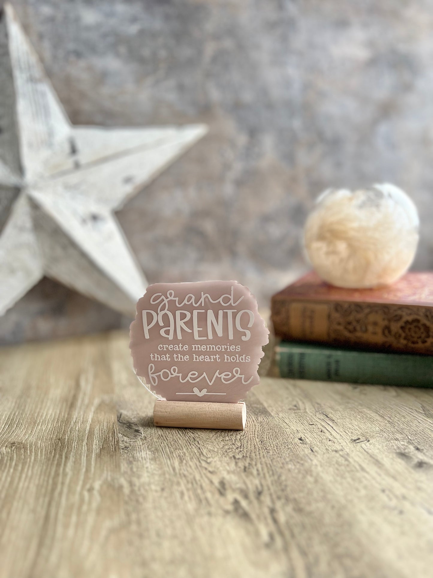 Grandparents create memories acrylic plaque