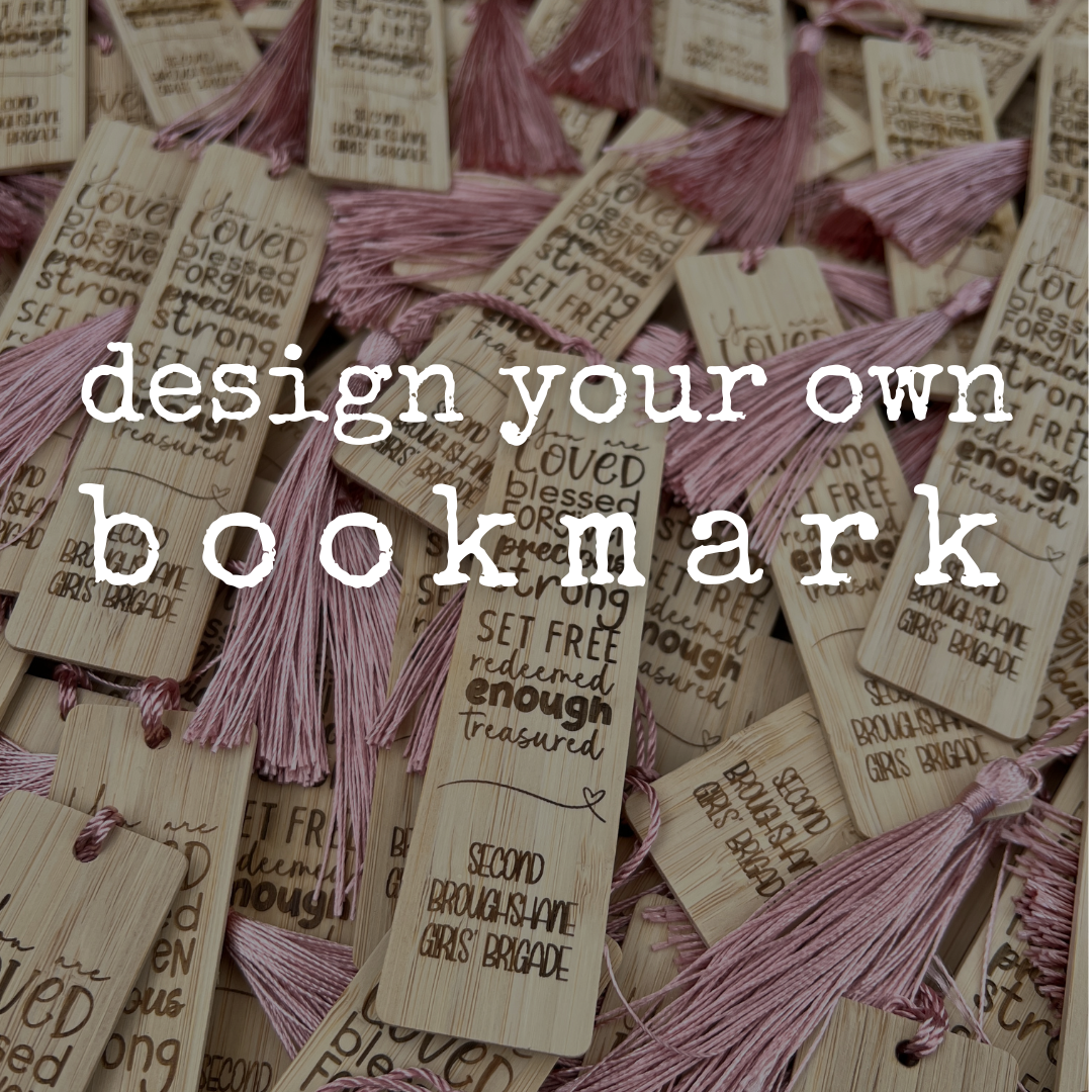 Design your own wooden engraved bookmark - personalised