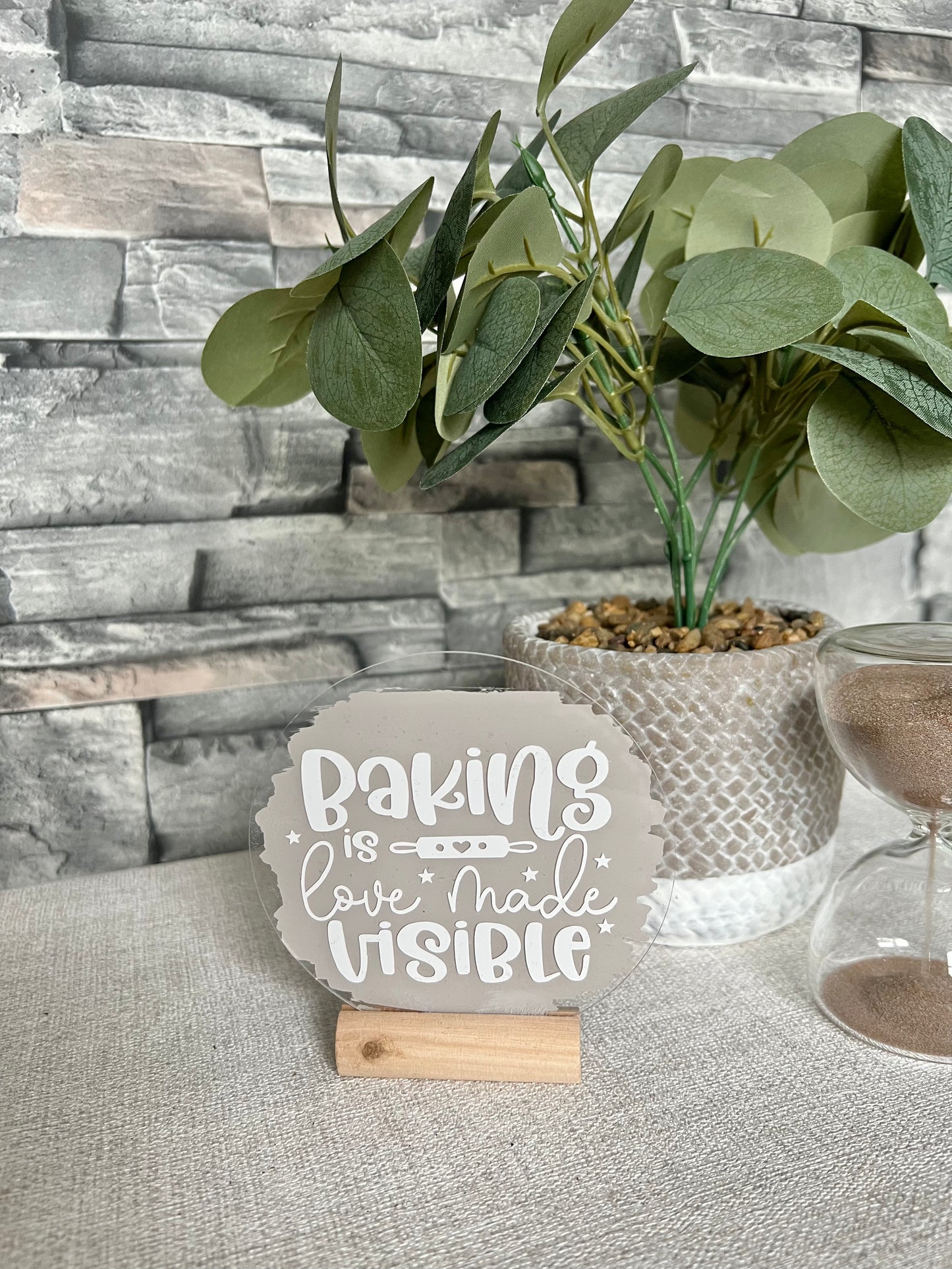 Baking is love made visible acrylic plaque