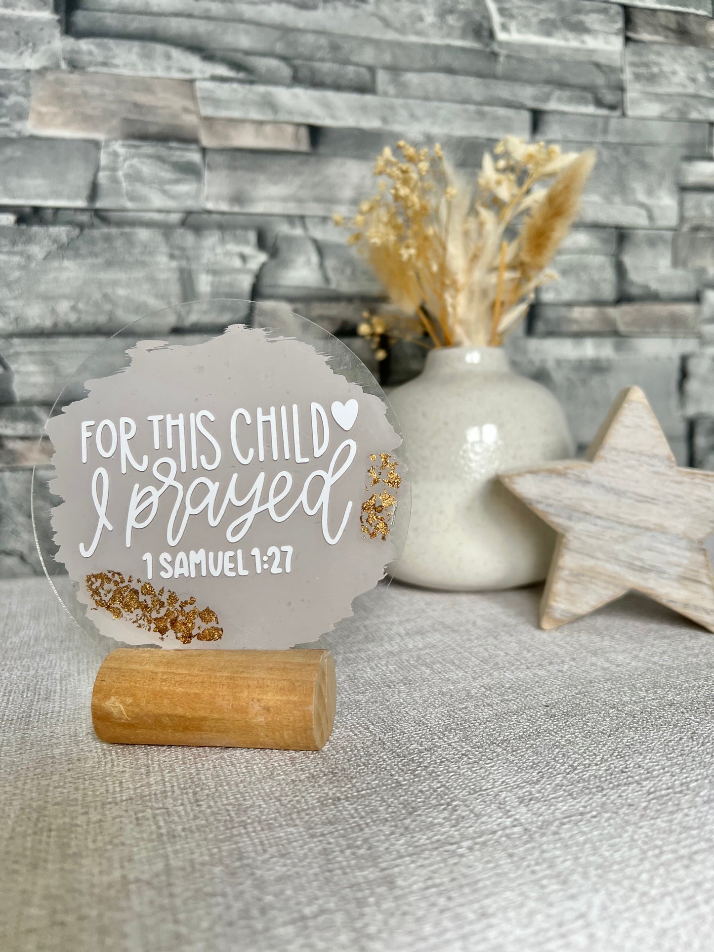 For this child I prayed acrylic plaque