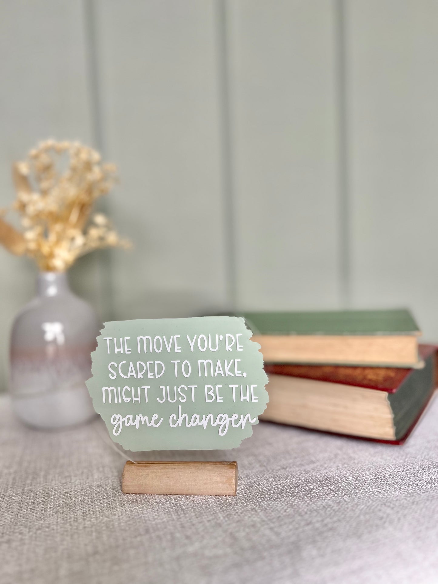 Game changer acrylic plaque